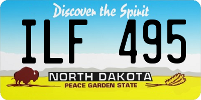 ND license plate ILF495