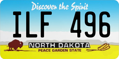 ND license plate ILF496
