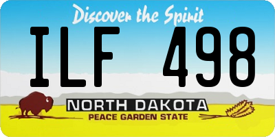 ND license plate ILF498