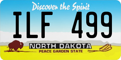 ND license plate ILF499