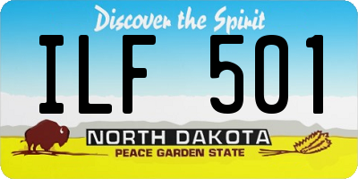 ND license plate ILF501