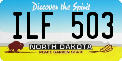 ND license plate ILF503