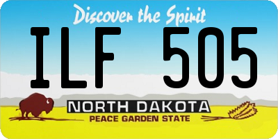ND license plate ILF505