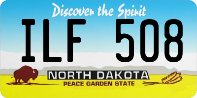ND license plate ILF508