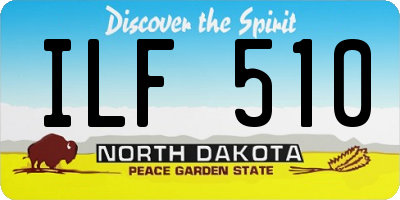 ND license plate ILF510