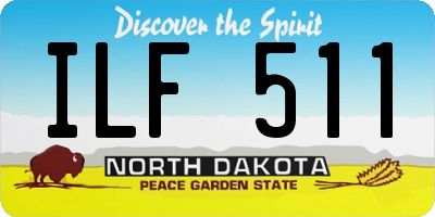 ND license plate ILF511
