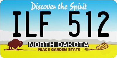ND license plate ILF512