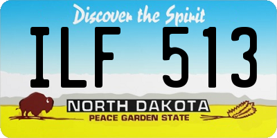 ND license plate ILF513