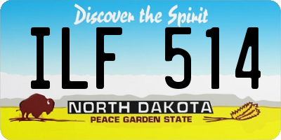 ND license plate ILF514