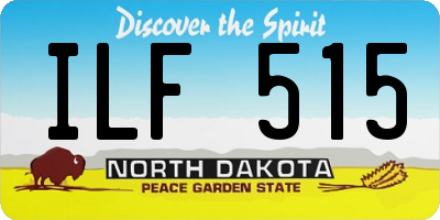 ND license plate ILF515
