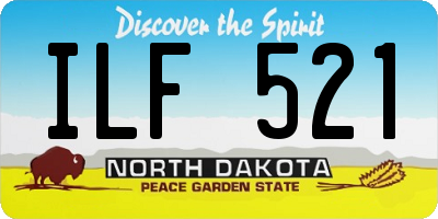 ND license plate ILF521