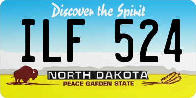 ND license plate ILF524