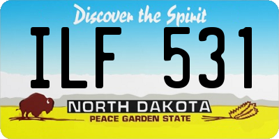 ND license plate ILF531