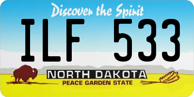 ND license plate ILF533