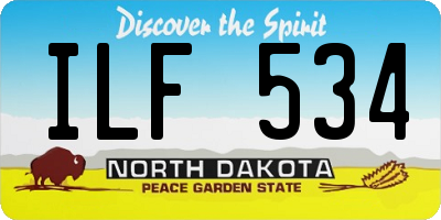 ND license plate ILF534