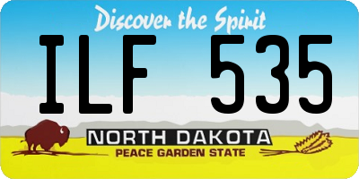 ND license plate ILF535