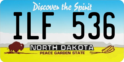 ND license plate ILF536