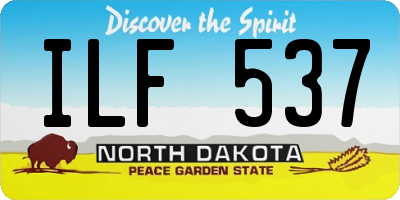 ND license plate ILF537