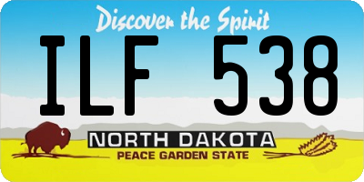 ND license plate ILF538