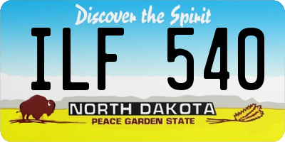 ND license plate ILF540