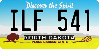 ND license plate ILF541