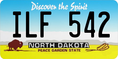 ND license plate ILF542