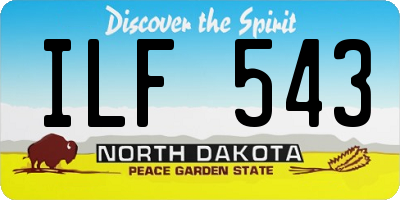 ND license plate ILF543