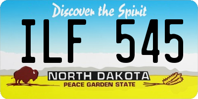 ND license plate ILF545