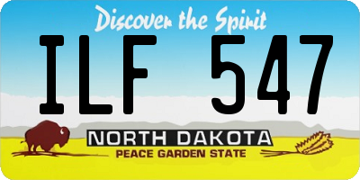 ND license plate ILF547