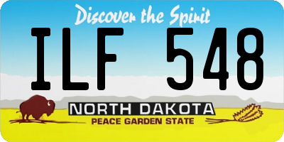 ND license plate ILF548