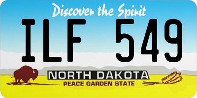 ND license plate ILF549