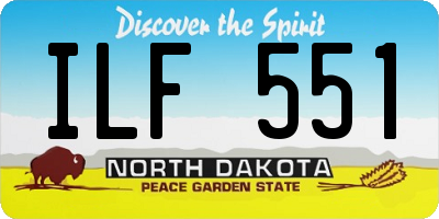 ND license plate ILF551
