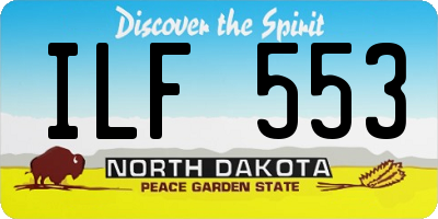 ND license plate ILF553