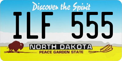 ND license plate ILF555