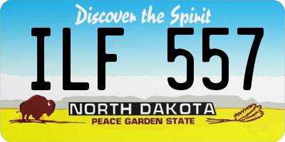 ND license plate ILF557