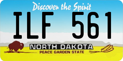 ND license plate ILF561