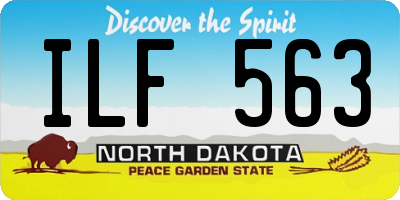 ND license plate ILF563