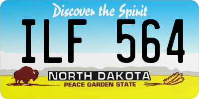 ND license plate ILF564