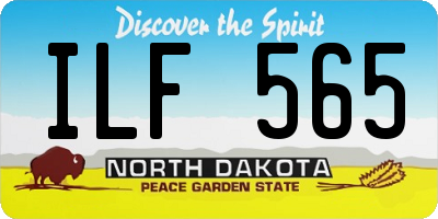 ND license plate ILF565