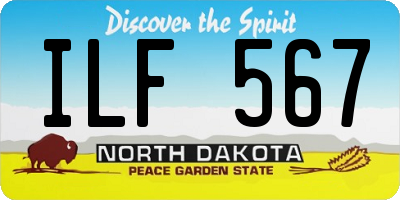 ND license plate ILF567