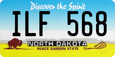 ND license plate ILF568