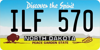 ND license plate ILF570