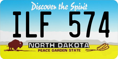 ND license plate ILF574