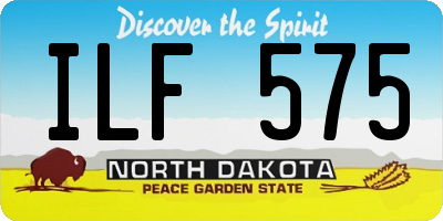 ND license plate ILF575