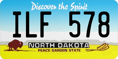 ND license plate ILF578