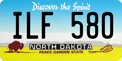 ND license plate ILF580