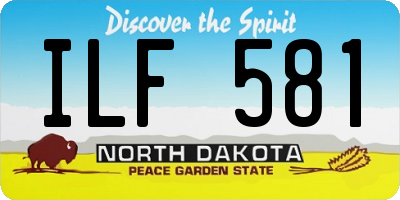 ND license plate ILF581