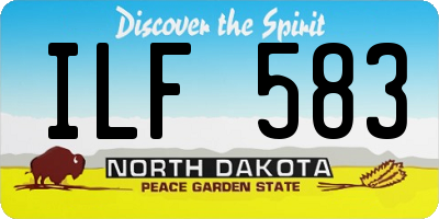 ND license plate ILF583