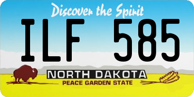 ND license plate ILF585