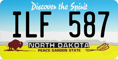 ND license plate ILF587